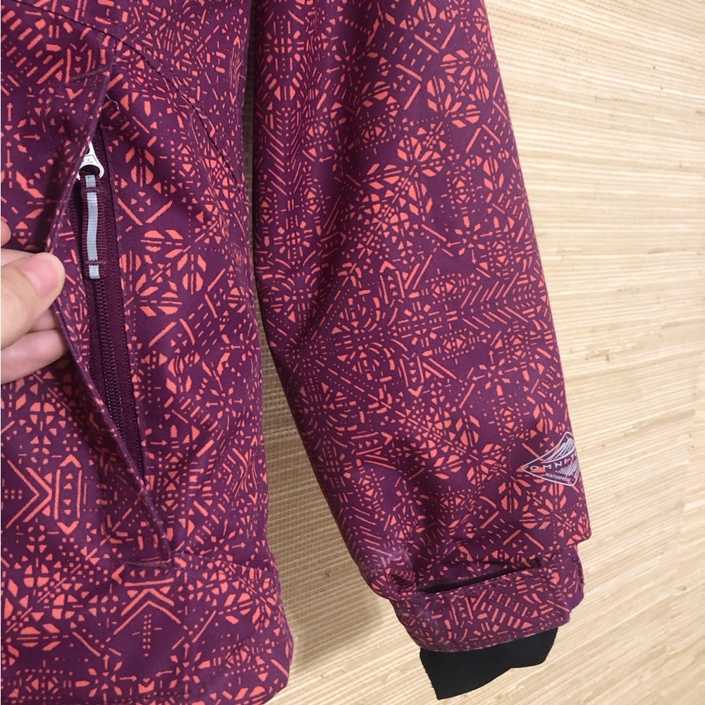 Columbia Burgundy Omni-Tach Waterproof Zip-up Jacket Size Small - Picture 5 of 13